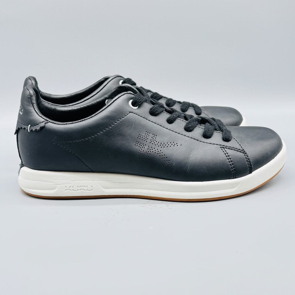 KURU Shoes Womens 9 Black Leather Casual Sneakers Trainer Comfort Walking